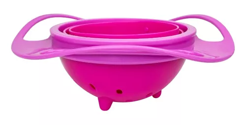 Prato Mágico Gyro Bowl 360° Buba Não Derruma Rosa - Pequenos Travessos