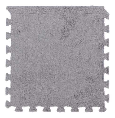 Alfombra Entrelazada De Espuma De Felpa Gris, 10 Unidades, S