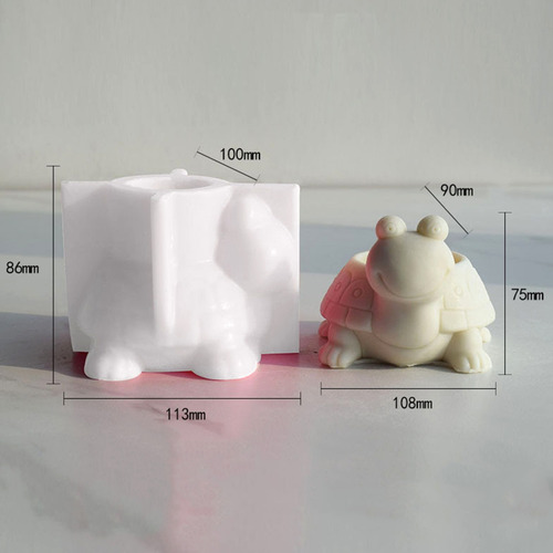 Molde Para Maceta Con Forma De Tortuga Y Resina De Silicona