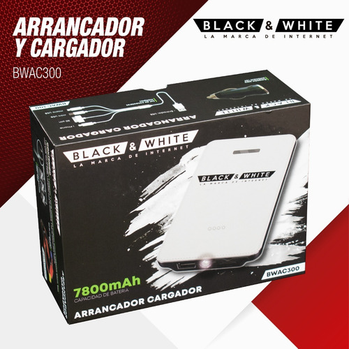 Imagen 7 de 10 de Arrancador Portatil Auxiliar Para Auto 150a 7800mah B&w