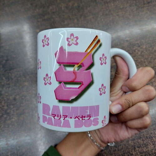 Taza De Ceramica Ramen Para Dos Maria Becerra Shanina Rosa Blanco Ramen Para Dos Maria Becerra