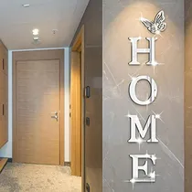 Comprar Decoración De Pared Para Sala: Letras Y Espejos Plateados