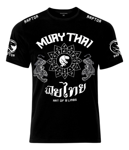 Remera Raptor New Muay Thai Blanco - Mma Gym 100% Algodón