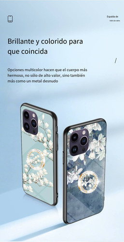 Funda De Silicona Para Huawei Serie Y7: Anillo, Silicona Líquida, Flor, A Prueba De Golpes