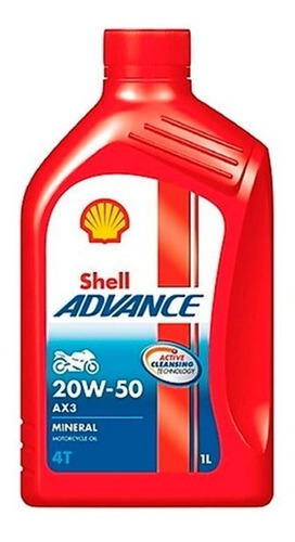 Aceite Shell Ax3 20w50. Mineral.  Mca Motos