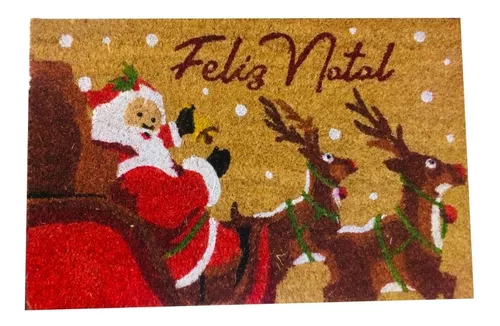 Tapete Decorativo Natal para Porta Papai Noel Ho Ho Ho - 40x60cm