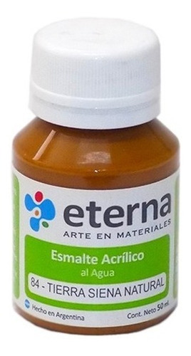 Esmalte Acrilico Al Agua Eterna X 37ml Color Del Óleo 84 Tierra Siena Natural