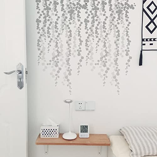Calcomanías De Pared Gris Claro Con Cadena De Perlas