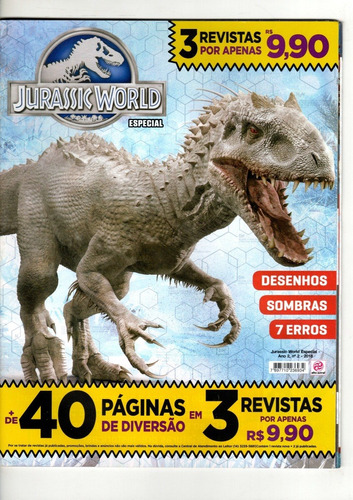 Revista Colorir E Atividades Dinossauros Jurassic World