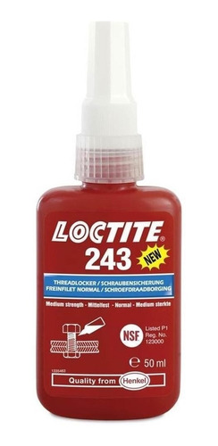 Trava Roscas Média Resist 243 50ml 10g Loctite