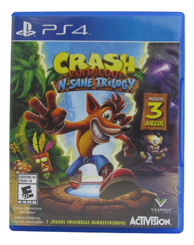 Crash Bandicoot: N. Sane Trilogy - Ps4 Físico (Reacondicionado)