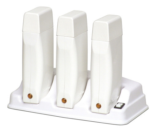 Kit Depilação Termocera 750g + Base + 3 Aparelhos Roll-on Cor Branco 127V/220V