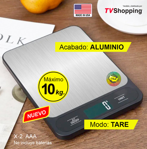Báscula Digital De Cocina Rc-b1 Capacidad Máxima 10 Kg