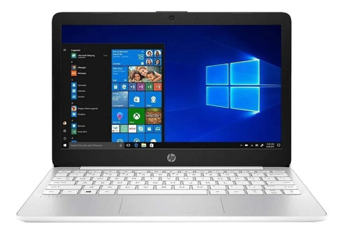 Laptop  HP Stream 11-ak0035nr blanca 11.6", Intel Celeron N4000  4GB de RAM 32GB SSD, Intel UHD Graphics 600 1366x768px Windows 10 Home