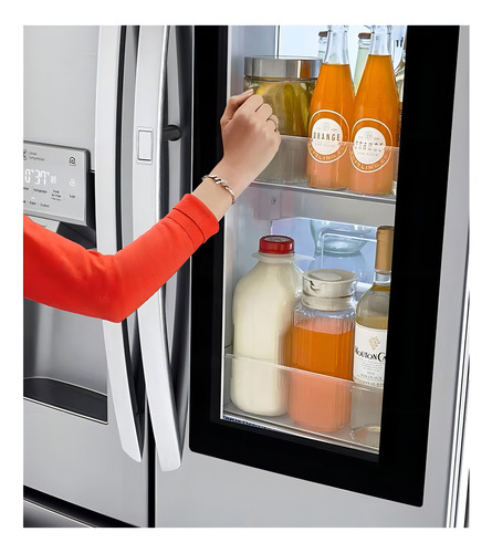Heladera LG Gm78sxs Instaview Inverter 837lts French Door Color Silver