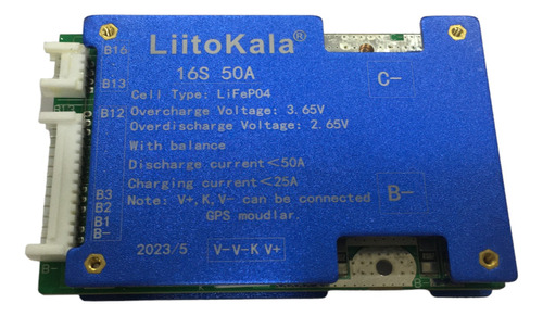 Bms Para Bateria De Litio Liitokala 16s48v50a