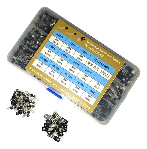 Z Caja De Kit De Surtido De Transistores De 670 Piezas Con