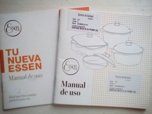 Manual De Uso Essen Y Libro De Cocina 