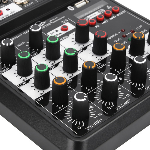 Mini Consola Mezcladora De Tarjetas De Sonido De 4 Canales I