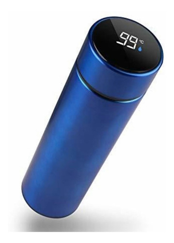 Termo Sensor Temperatura Botella Térmica 500 Ml Acero Inox Color Azul