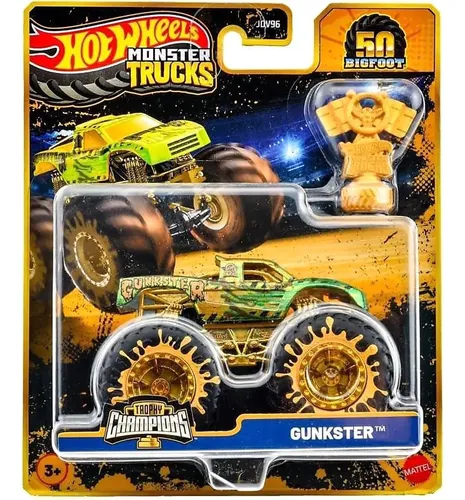 Hot Wheels モンスタートラック ゴールド Hot Wheels Gunkster Dourado - Monster Truck Trophy Champion