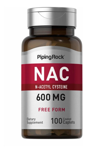 Nac N-acetyl Cysteine 600 X 100 Caps. Piping Rock