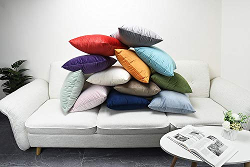 Set De 4 Fundas De Almohada De Terciopelo Azul Marino