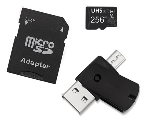 Cartao Micro Sd 256gb 90mbs Com Leitor Usb Para Celular E Pc