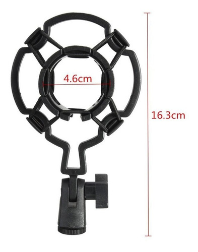 Imagen 9 de 10 de Shock Mount Standard Para Microfono Condenser Plastico