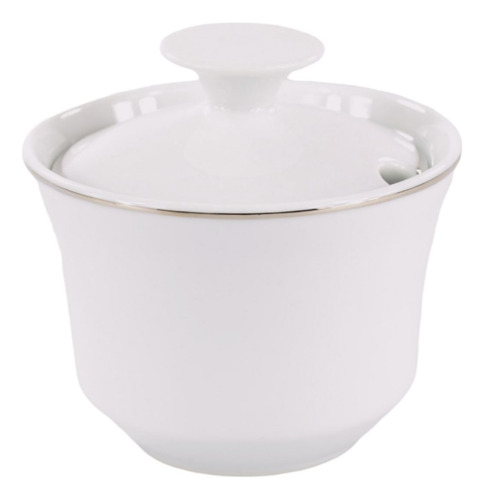 Açucareiro Porcelana Schmidt - Dec. Itamaraty Filetado Prata