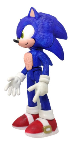 Imagen 2 de 3 de Figura Sonic Hedgehog Azul Juguete Articulado Bom 24cm Envio