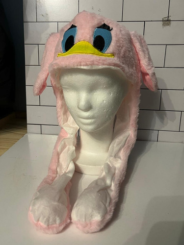 Gorro Peluche Levanta Orejas Varios Modelos Muy Suave Daisy Rosa 1