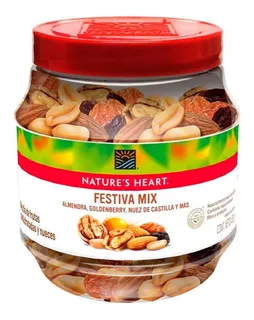 Nueces Y Fruta Deshidratada Nature's Heart Festiva Mix Vitrolero 450g