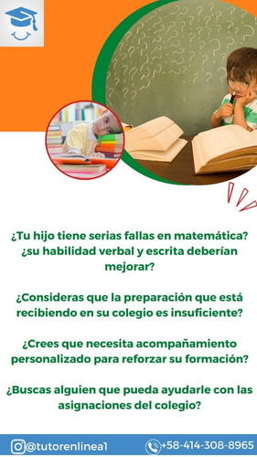 Imagen 3 de 4 de Tutorías, Refuerzo De Contenido Escolar Y Tareas Dirigidas
