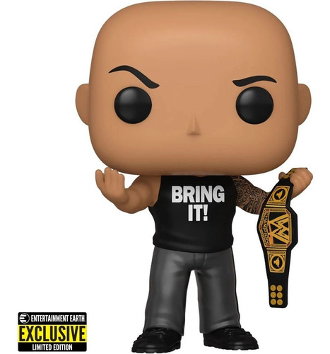 Wwe The Rock 91 Championship Cinturon Funko Pop Lucha Ee