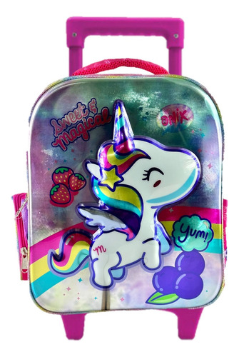 Mochila Unicornio Kinder Con Carro Vs1075