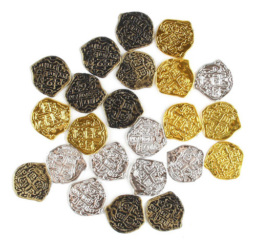 900 Piezas De Monedas De Oro De Plástico, Monedas Piratas, M