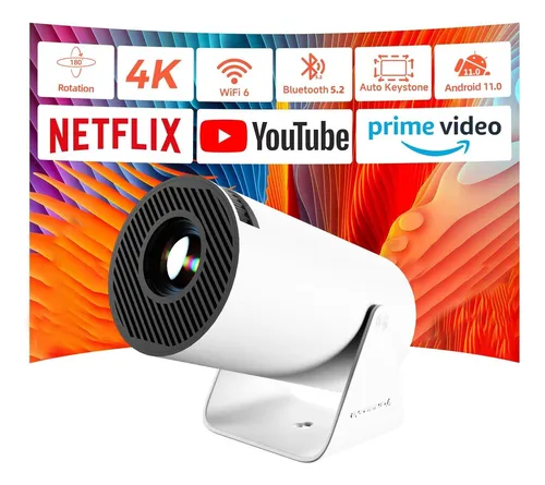 Proyector Mini Portatil 4k Android Wifi Bluetooth Hdmi Tv