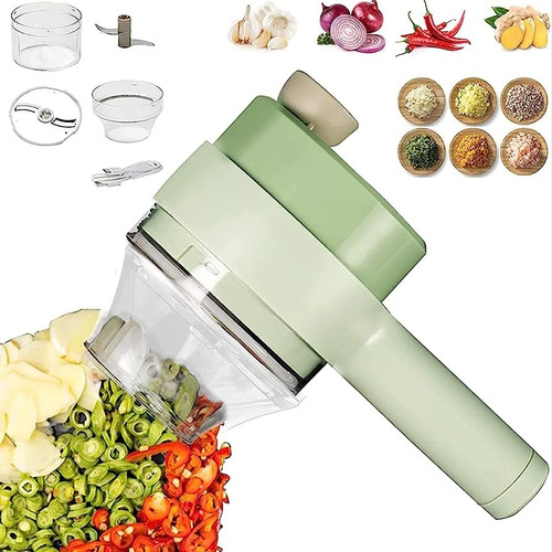 Imagen 1 de 5 de Triturador Vegetales Cortador Picador Eléctrico Usb 2 En 1