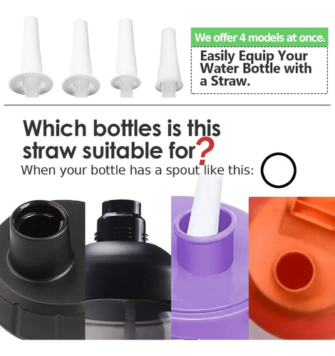 Pajitas Largas Universales Para Botellas De Agua - 1 Galón