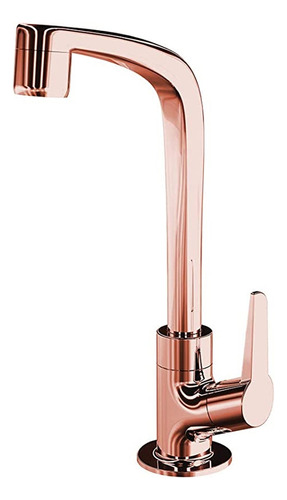 Torneira para banheiro Lorenzetti 1195 F71 cor rose gold e acabamento brilhante