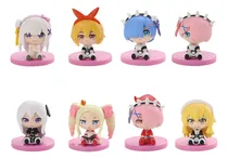 Comprar Set 8 Figuras Re Zero Ram Rem Anime Colección