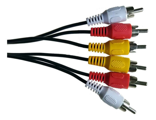 Imagem 2 de 5 de Cabo Audio/video Av,rca 1,80m Macho Video Dvd Tv Lcd Led Sky