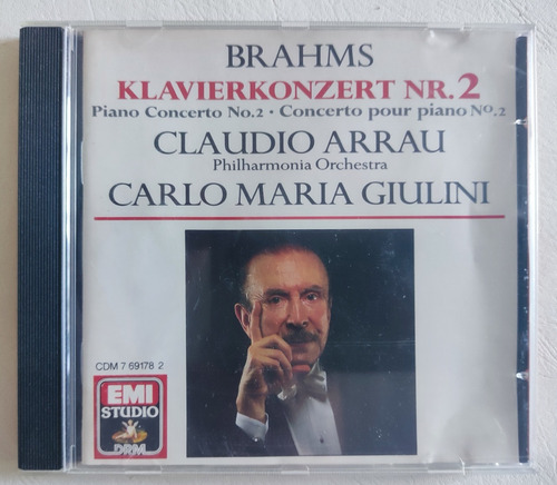 Cd Claudio Arrau. Brahms Klavierkonzert N° 2. Piano Conciert (Reacondicionado)