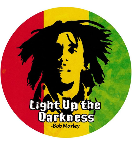 Light Up The Darkness - Bob Marley - Calcomanía Pequeña Para