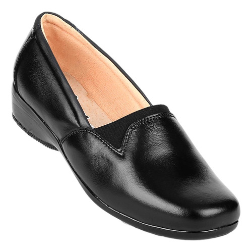 Zapato Cerrado Lory Mujer Negro Piel 135