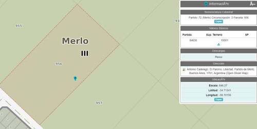 Venta Hectareas Rurales -  Merlo Localidad El Palomo 