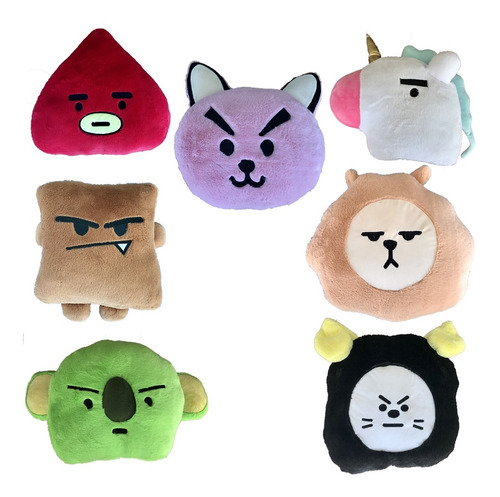 At-21/bt21 Colección Almohada Todos Los Personajes 30cm