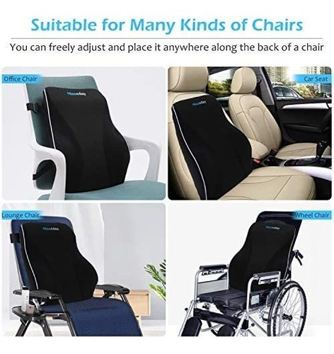 Imagen 6 de 7 de Almohada De Apoyo Lumbar Para Silla De Oficina, Almohada Del