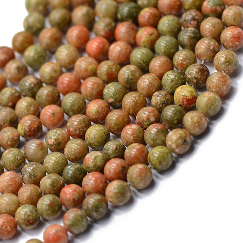 8mm Jaspe Otoño Natural Ronda Suelto Perlas De 15 Pulgadas